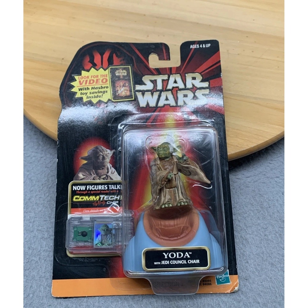 Star Wars Episode 1 Phantom Menace Yoda Action Figure 1998 Commtech Hasbro NIP